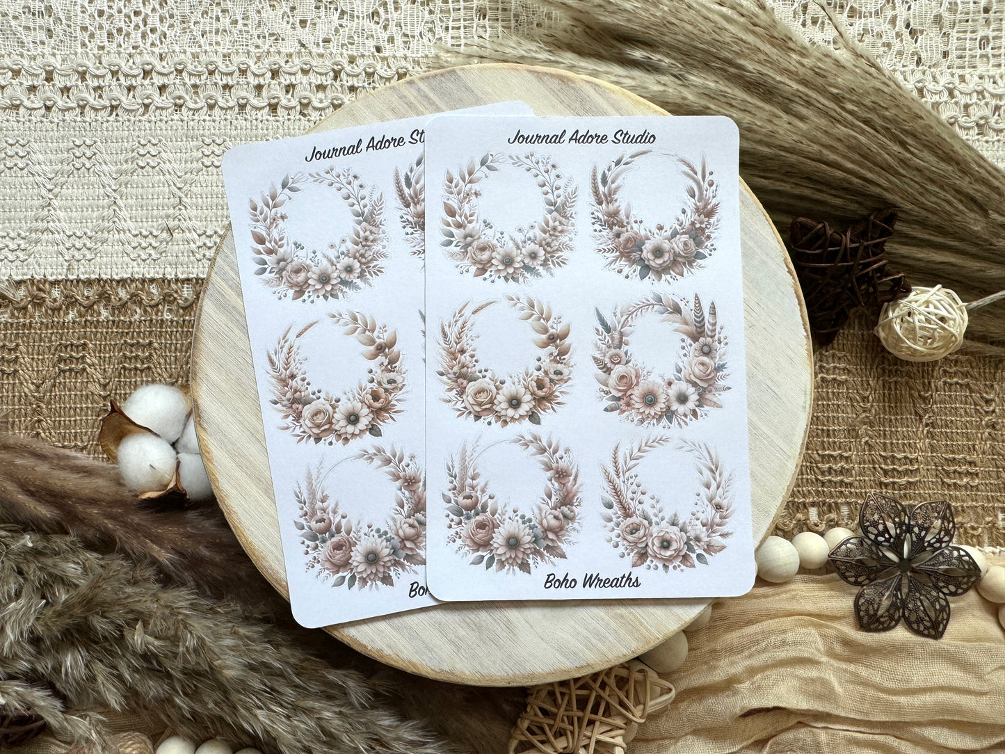 Boho Wreaths Sticker Sheet