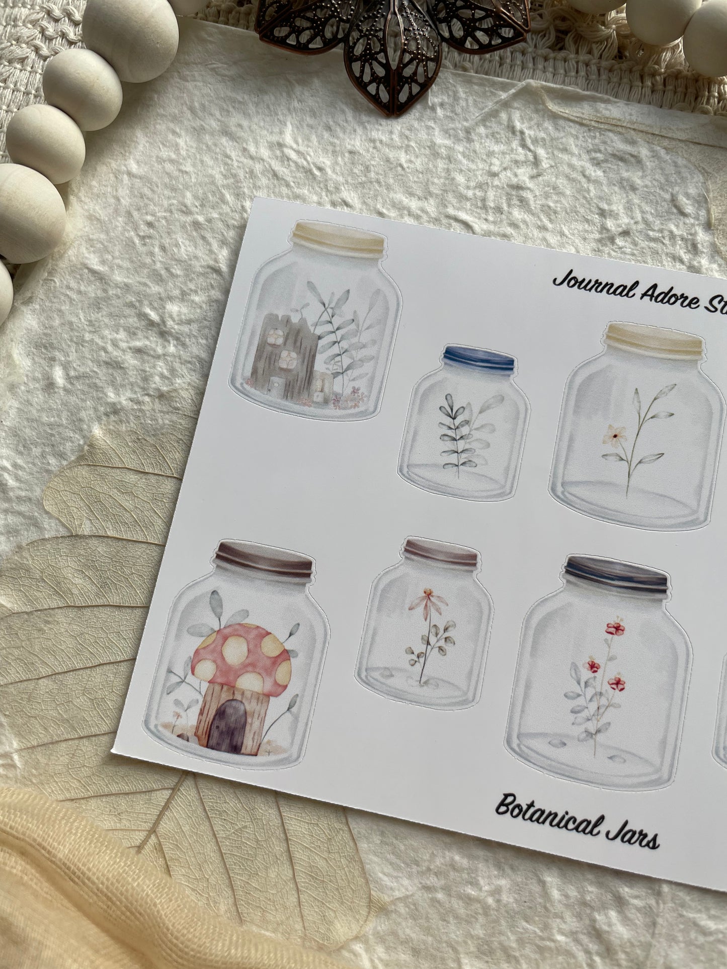 Botanical Jars Sticker Sheet