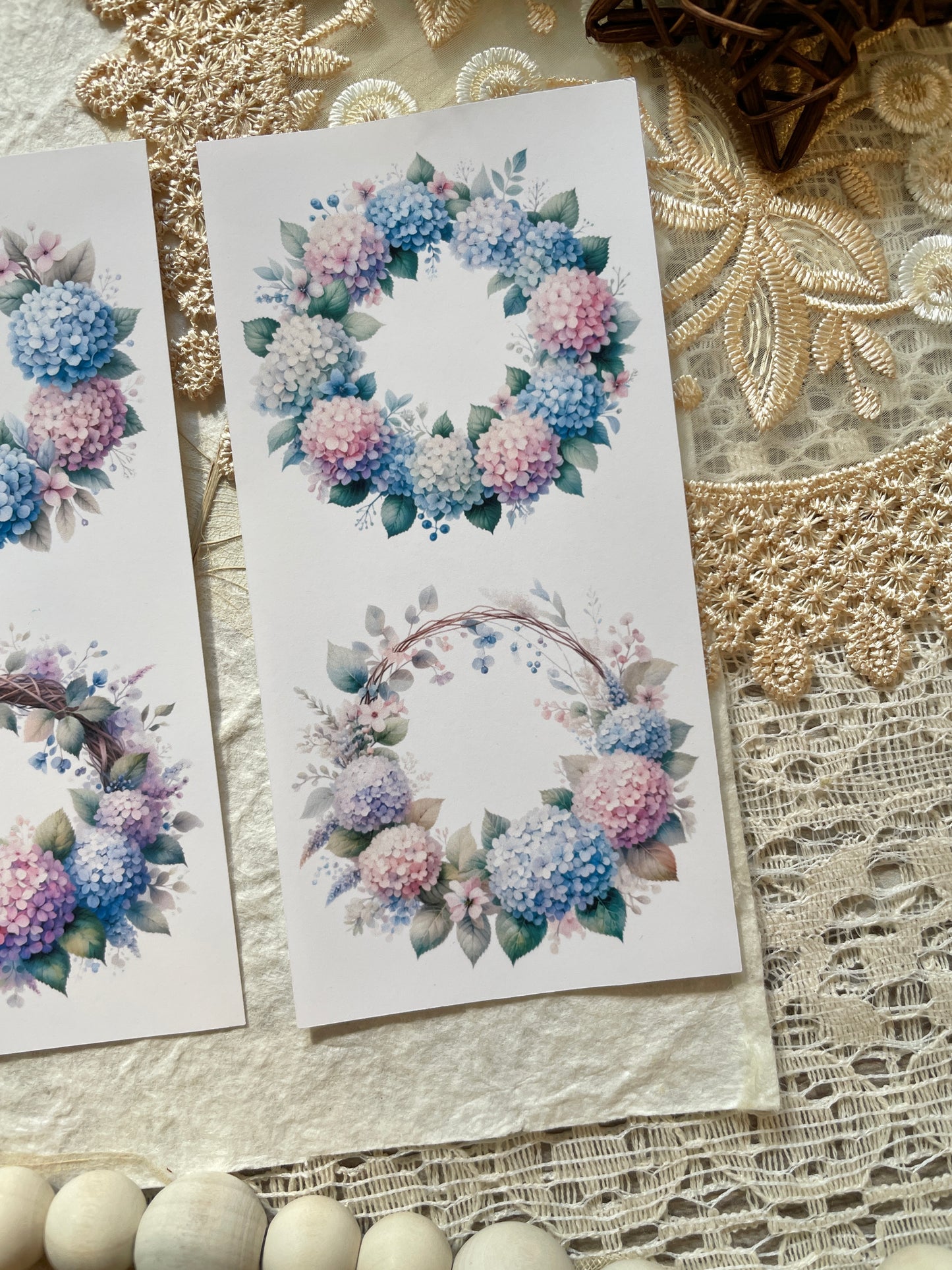 Hydrangea Wreath Memos