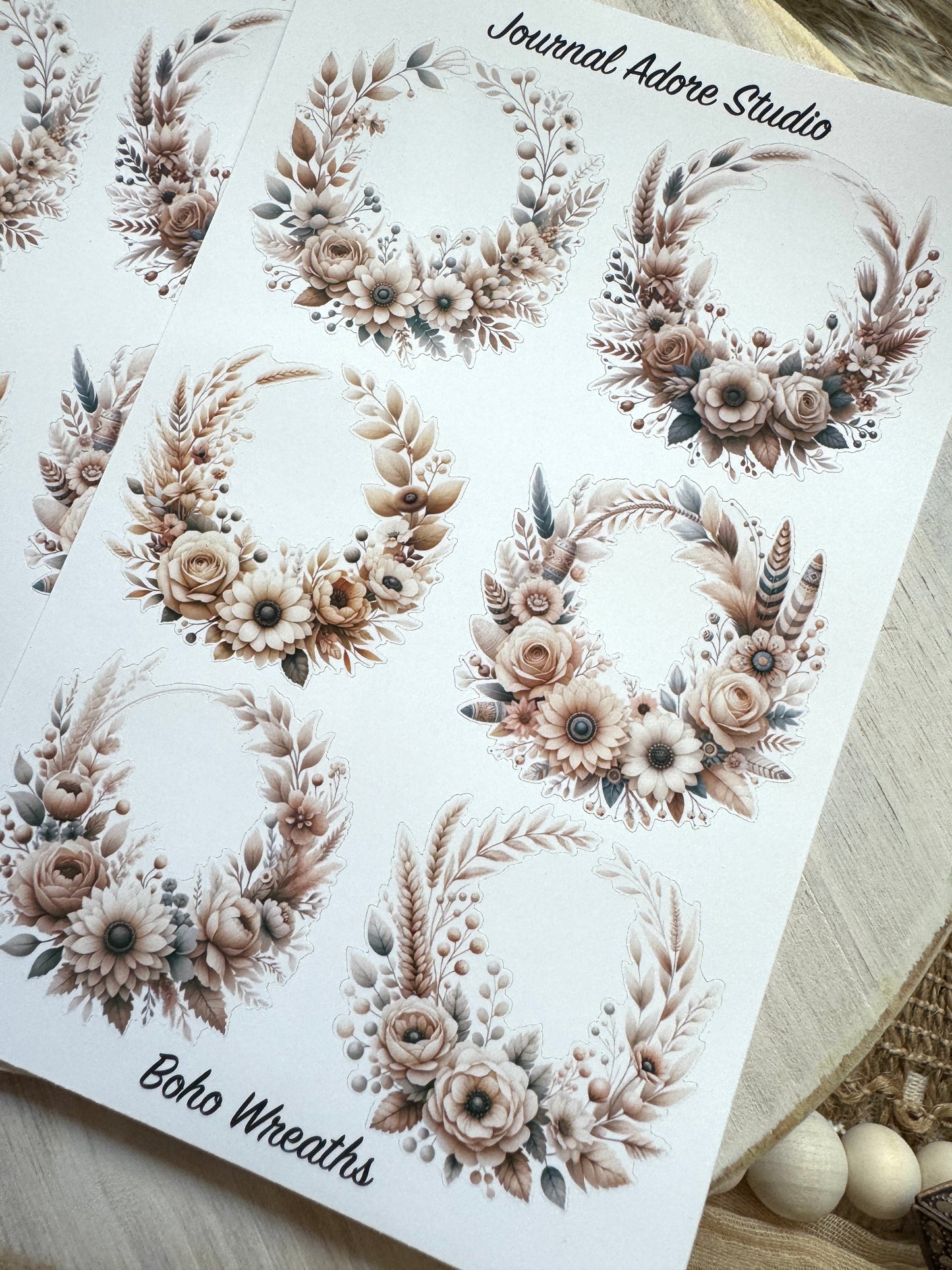 Boho Wreaths Sticker Sheet