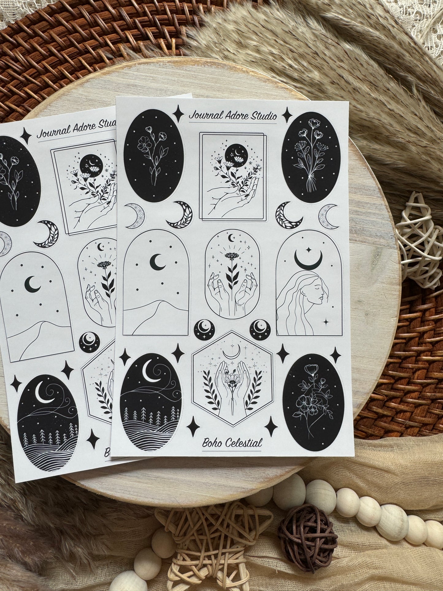 Boho Celestial Sticker Sheet