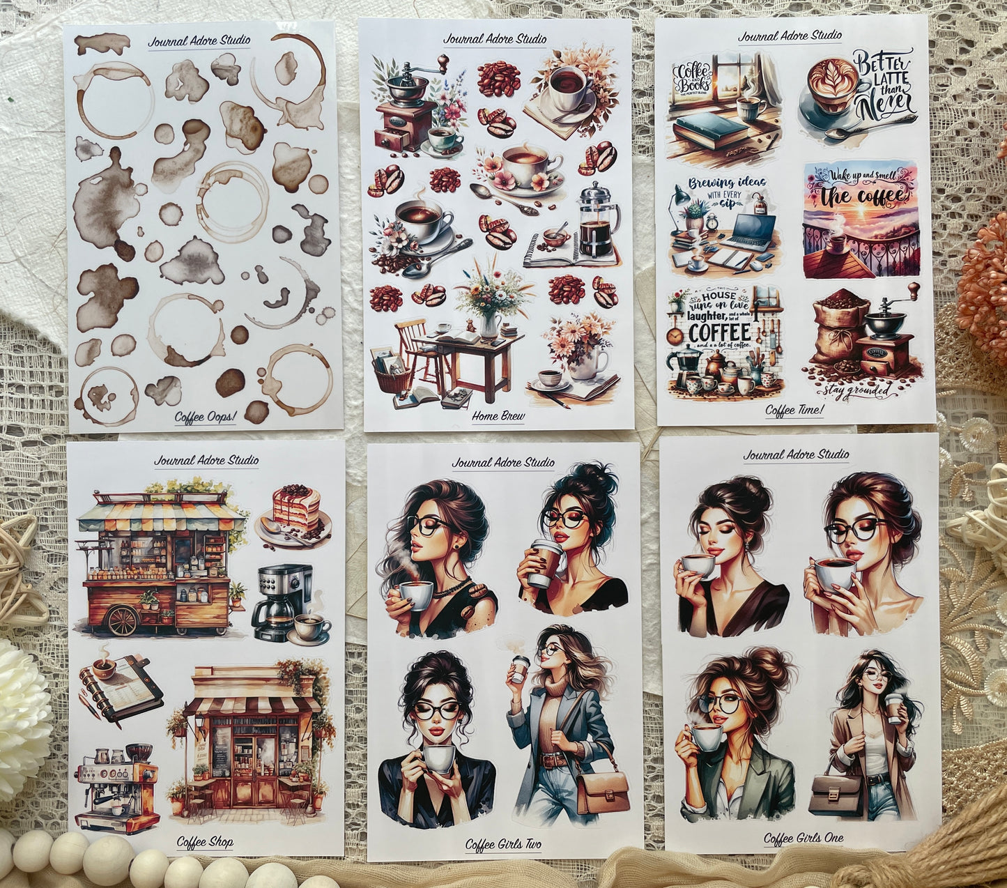 Coffee Lovers Sticker Set