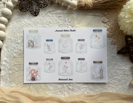 Botanical Jars Sticker Sheet