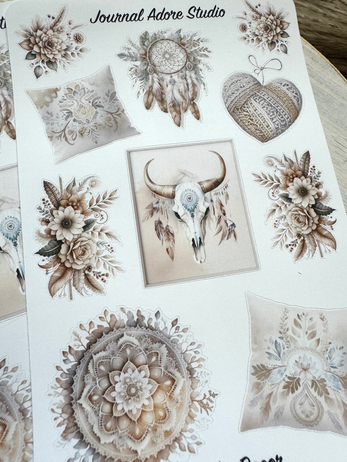 Boho Decor Sticker Sheet