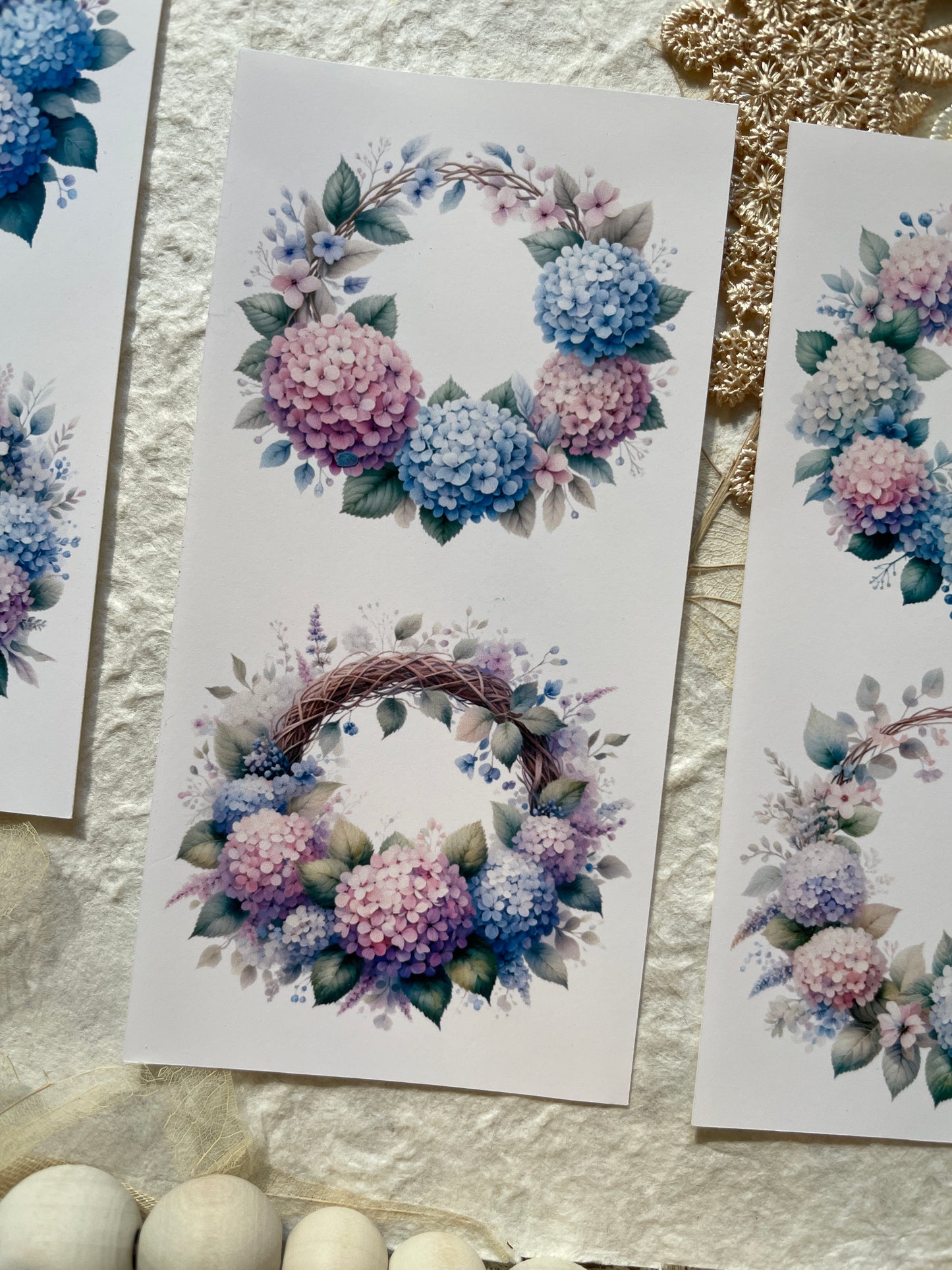 Hydrangea Wreath Memos