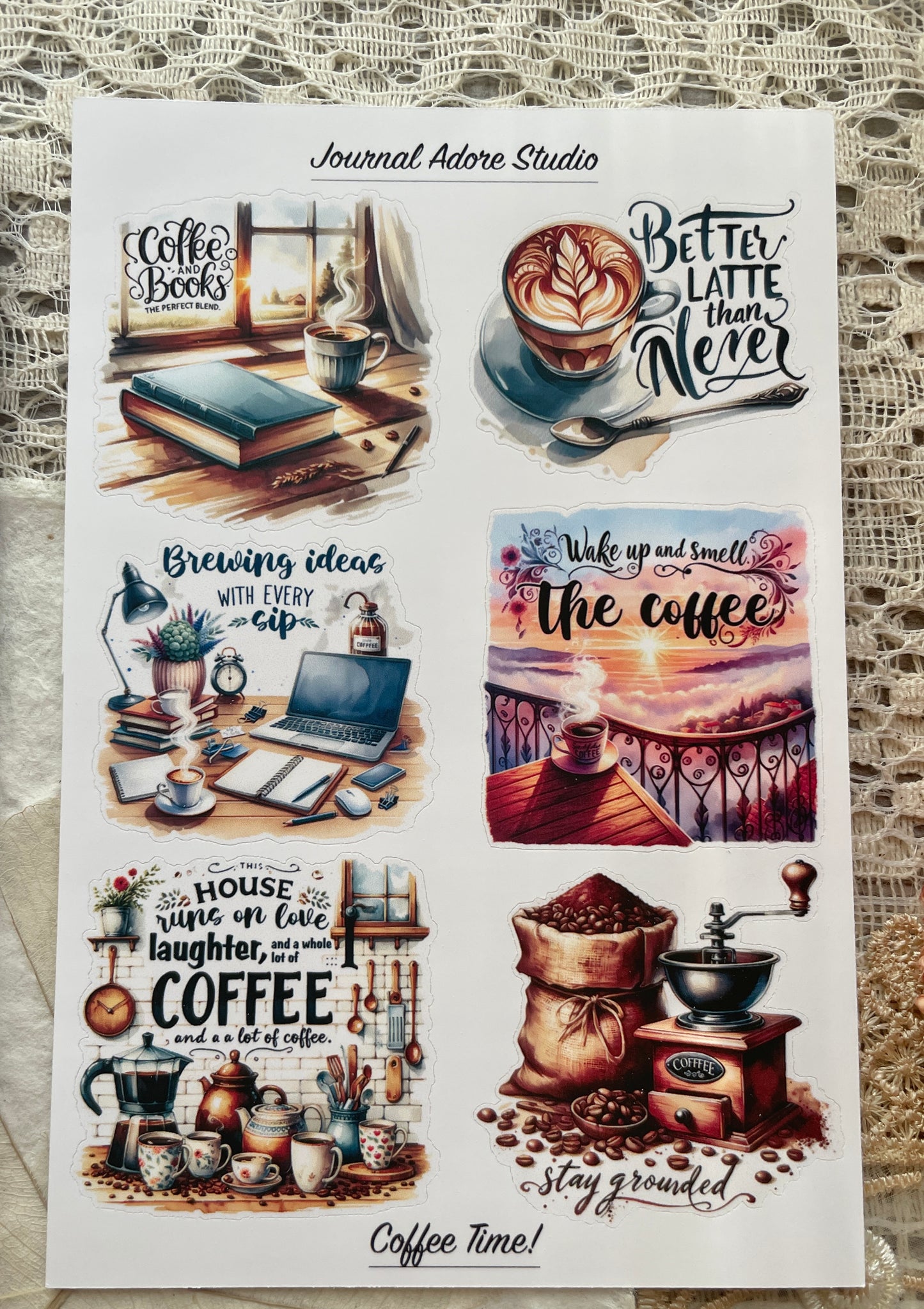 Coffee Lovers Sticker Set