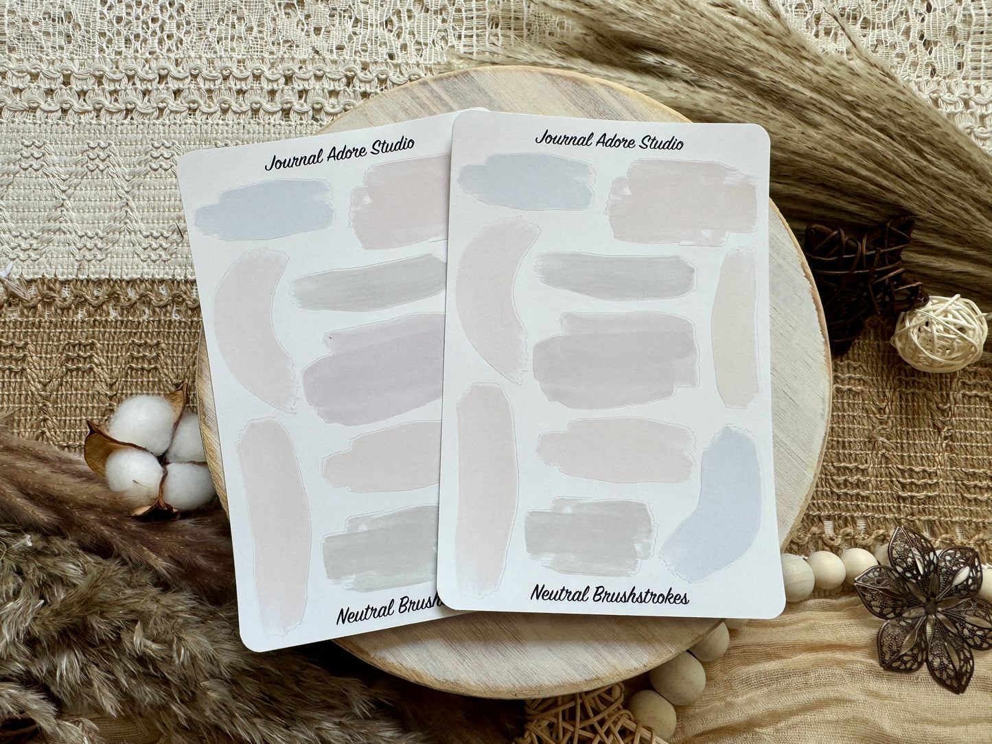 Neutral Brushstrokes Sticker Sheet