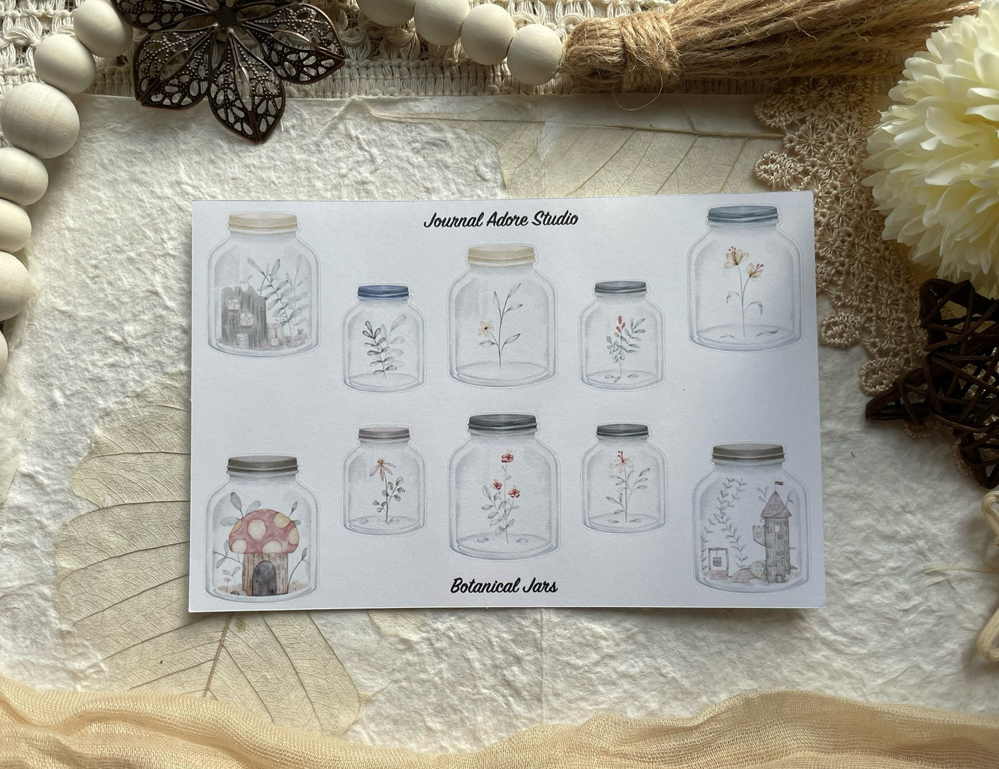 Botanical Jars Sticker Sheet