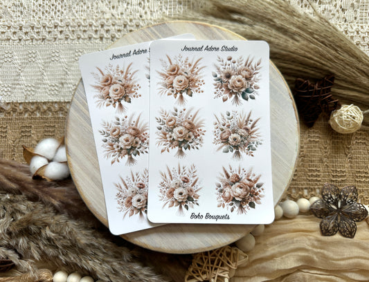 Boho Bouquets Sticker Sheet