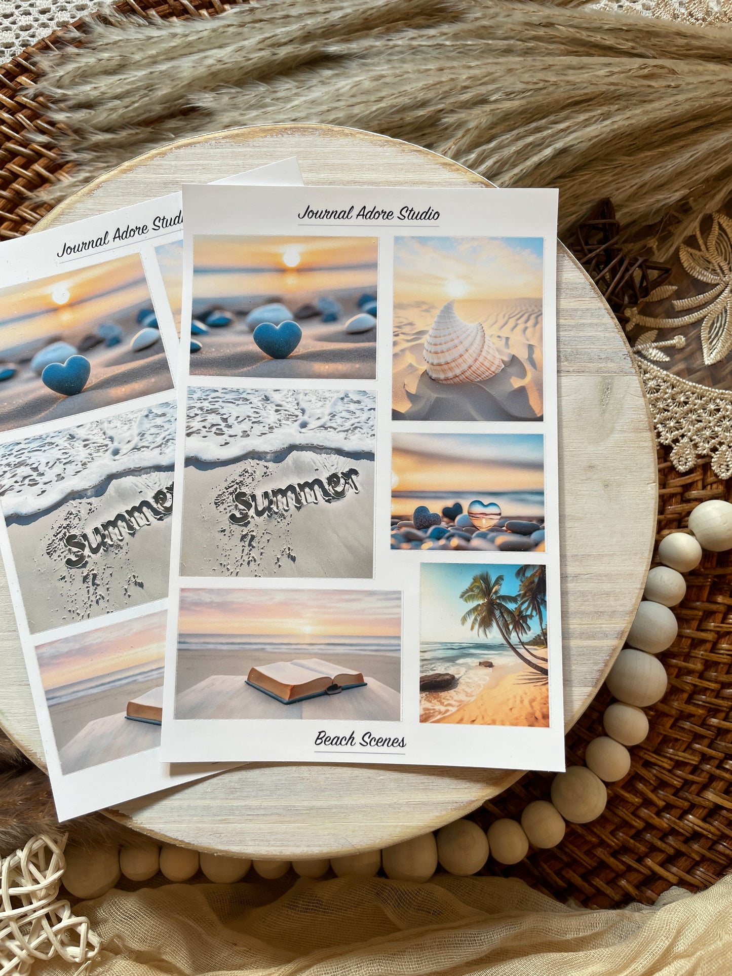 Beach Scenes Sticker Sheets