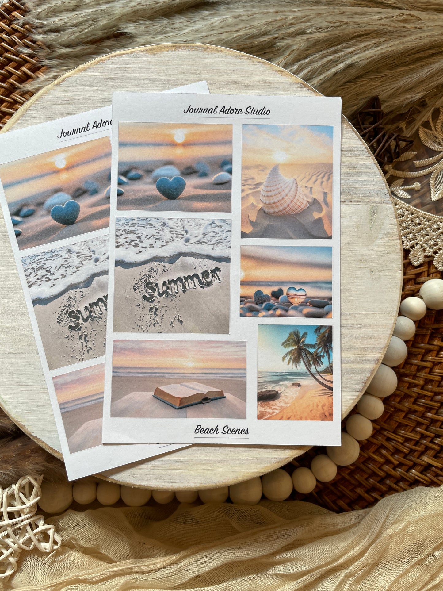 Beach Scenes Sticker Sheets