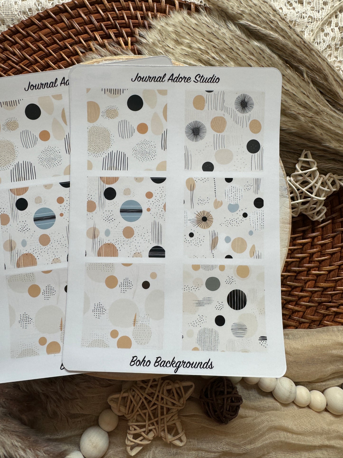 Boho Backgrounds Sticker Sheet