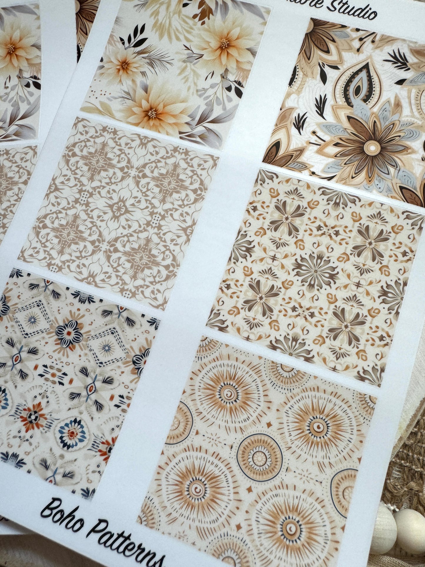 Boho Patterns Sticker Sheet