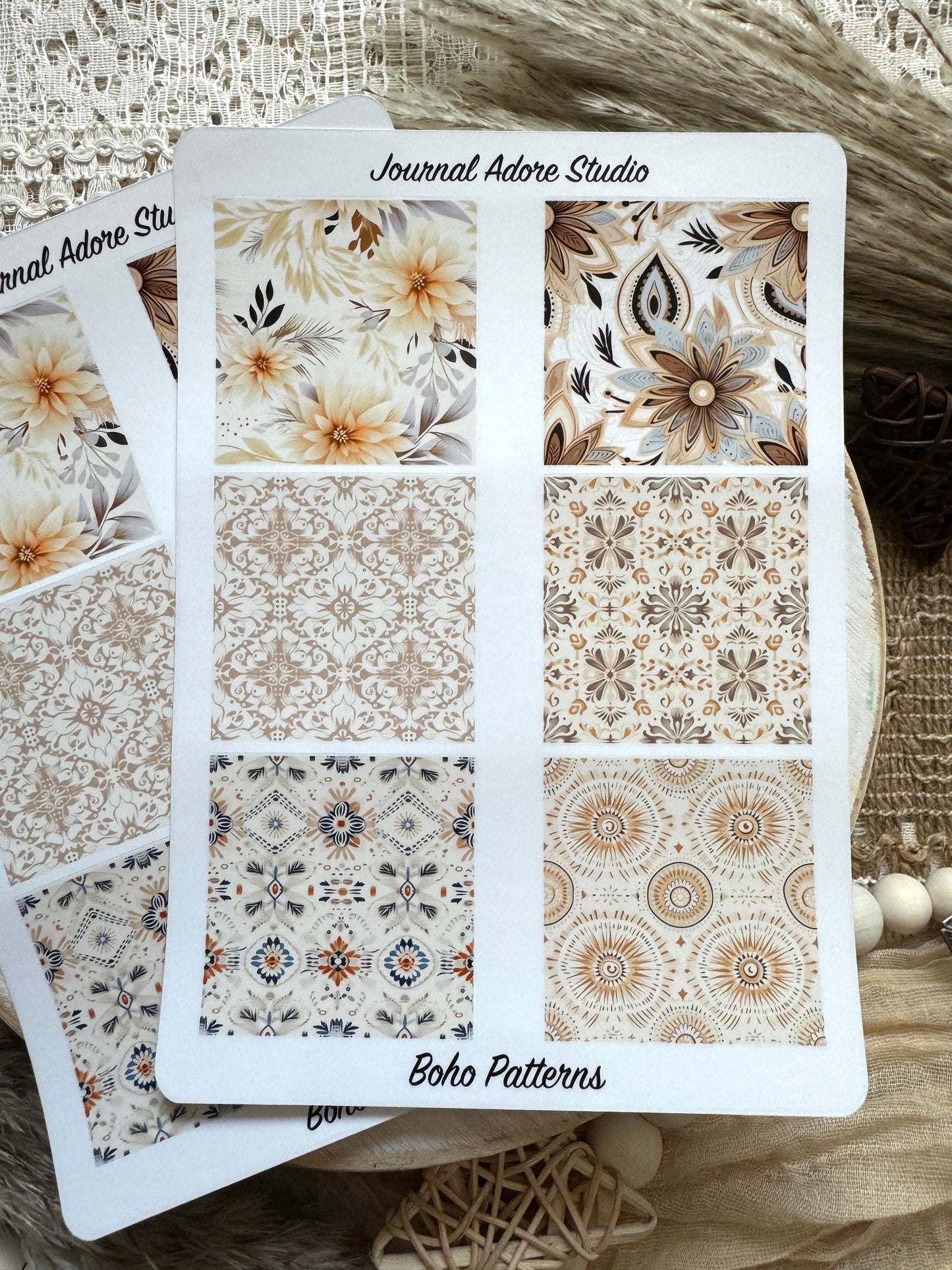 Boho Patterns Sticker Sheet