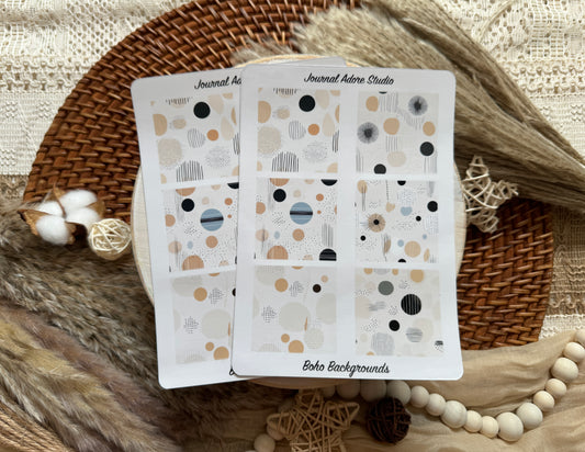 Boho Backgrounds Sticker Sheet