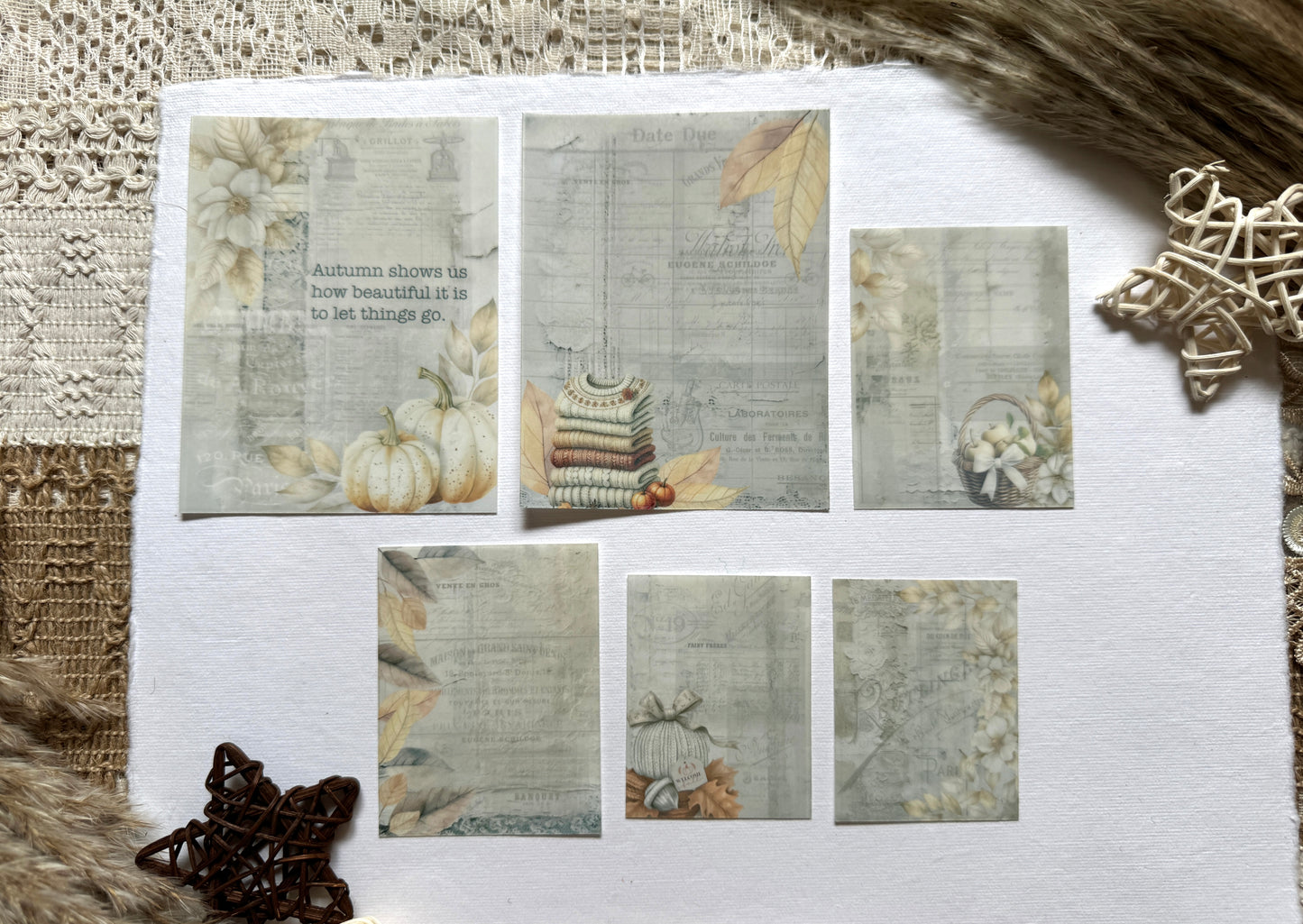 Vintage Autumn Stickers