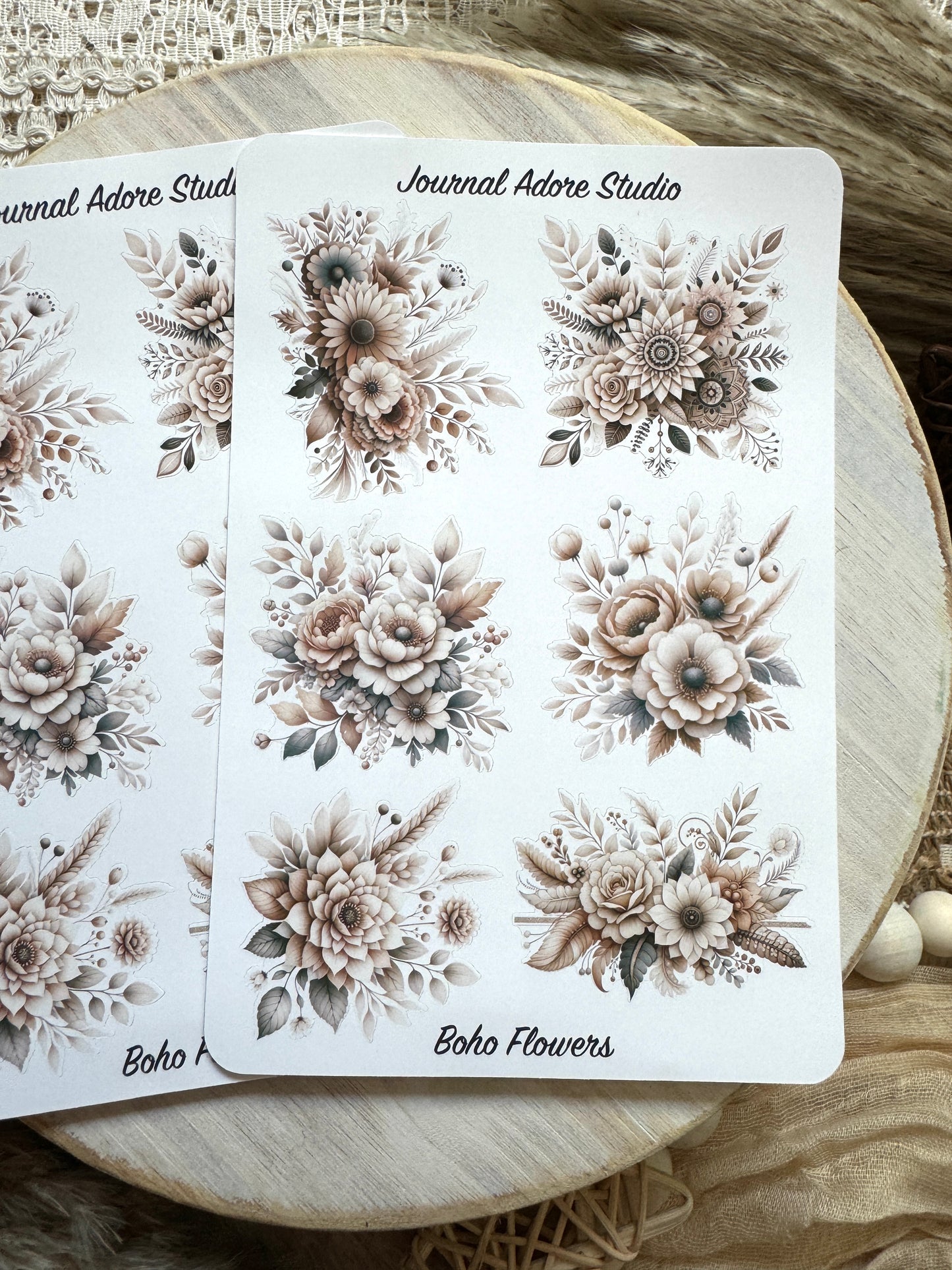 Boho Flowers Sticker Sheet