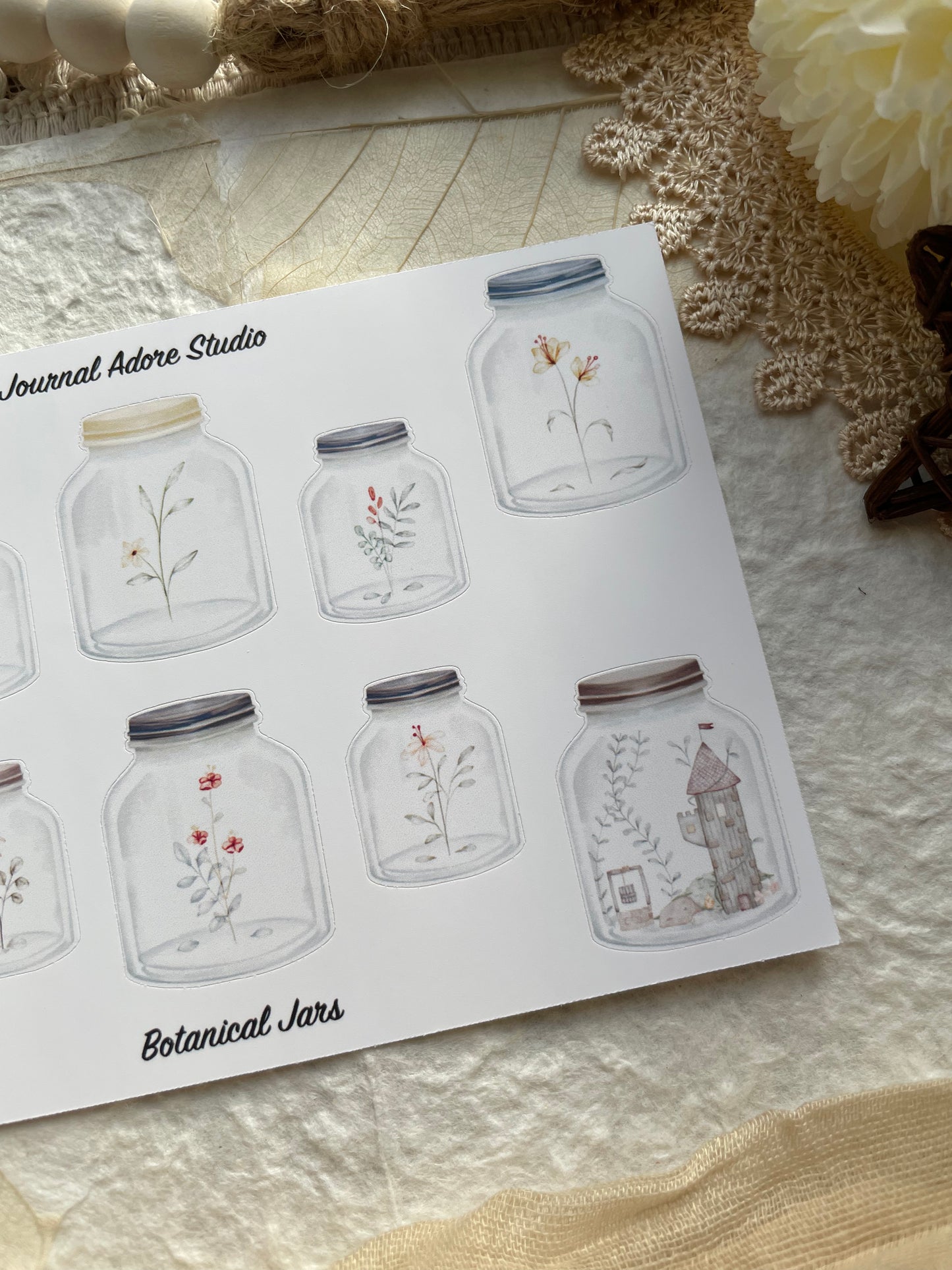 Botanical Jars Sticker Sheet