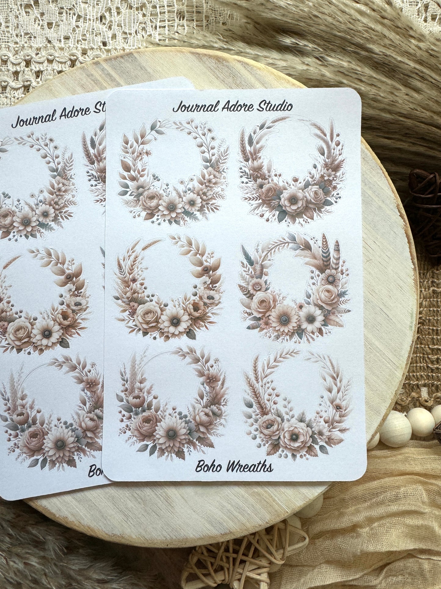 Boho Wreaths Sticker Sheet