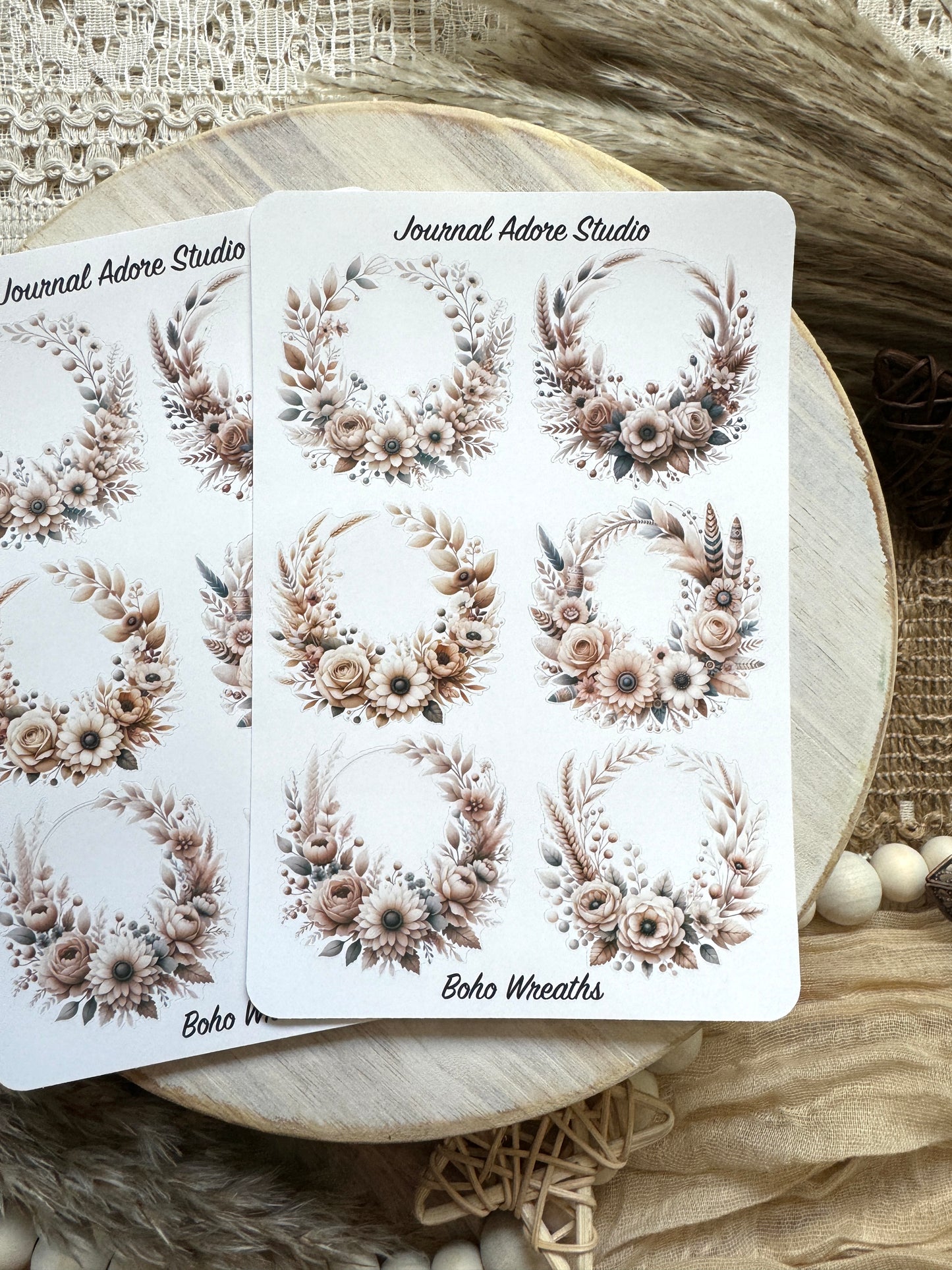 Boho Wreaths Sticker Sheet